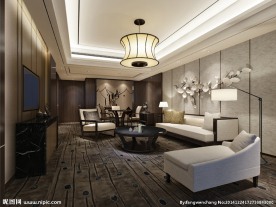 中式客厅效果图