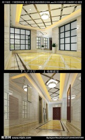 电梯入户大堂效果图