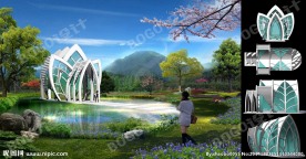 现代教堂效果图及模型