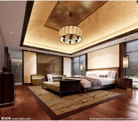 酒店奢华卧室效果图