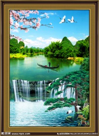 风景画迎客松