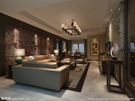 中式客厅效果图