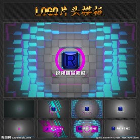 MG风格动感LOGO片头AE模