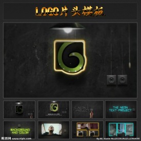 个性灯条图文展示模板