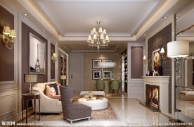 简欧客厅效果图