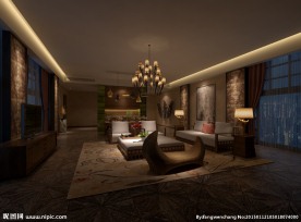 中式客厅效果图