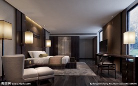 中式卧室效果图