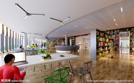 图书馆内景效果图