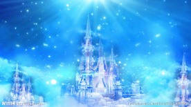 云层之上的蓝色梦幻城堡