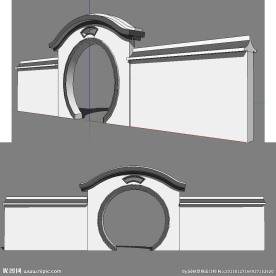 月亮门草图大师SU模型