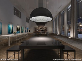 图书馆阅读室效果图