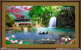 风景如画流水