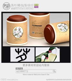 中国风茶叶罐子包装设计展开图