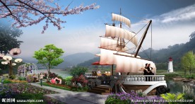 梦幻爱之船景观设计