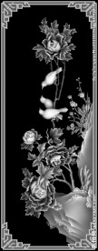 花鸟灰度图
