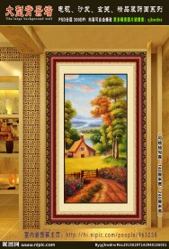风景油画 玄关油画 田园风景