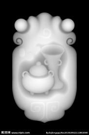 玉雕灰度图
