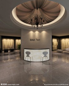 写字楼接待大厅室内效果图