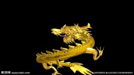金色龙飞舞抠像素材