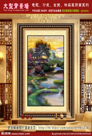 漂亮的花田水景