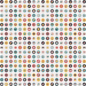 时尚圆形图标 矢量图标