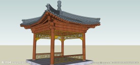 SU模型中式亭子