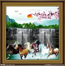 八骏图风景山水