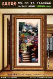 花田风景 玄关壁画