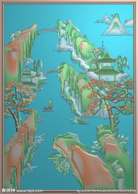 山水精雕图