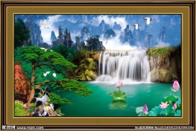 山水风景 流水