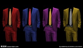 超高清多色修身商务时尚男西装图