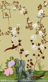 玄关花鸟画