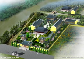 侯王寺扩建鸟瞰效果图