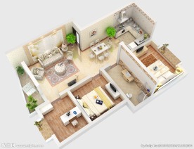 三维彩色户型图