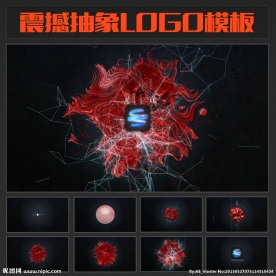 震撼抽象柔体特效片头模板