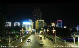 城市街道 车 夜景