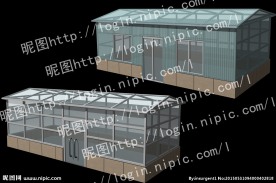 玻璃房玻璃温室阳光板房效果图