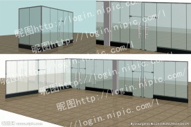 无框玻璃幕墙效果图