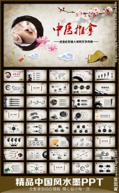 中国风推拿按摩动态PPT模板