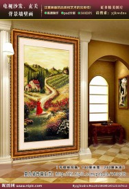 花田景 背景墙壁画