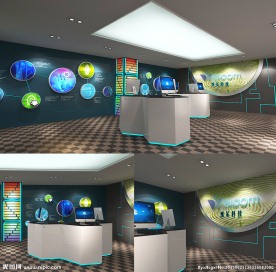 企业展厅设计效果图图片