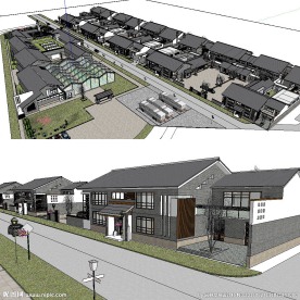 民居建筑群草图大师SU模型