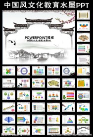 中国风文化教育水墨PPT