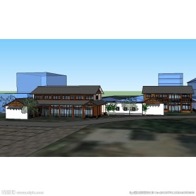 中式建筑草图大师SU模型