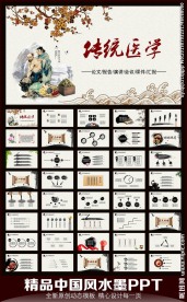 中国风中医中药动态PPT模板