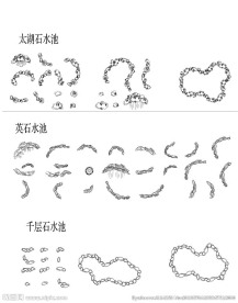 园林水池石CAD素材