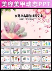 女性美容美甲SPA化妆品PPT