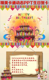 精美卡通动态ppt生日贺卡