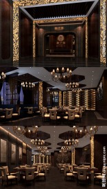 餐饮效果图（带灯光参数）