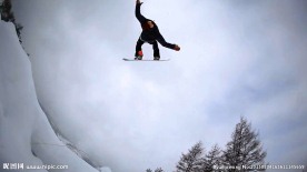 雪上运动 划雪 航拍